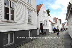 White wooden buildings, Old Town Stavanger