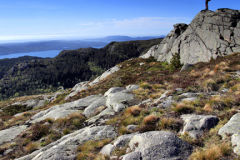 Footpath trail on Mount Floyen overlooking Bergen