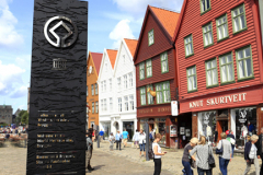 Wooden Hanseatic buildings at the Bryggen, Bergen
