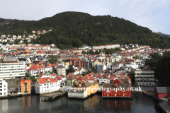 Wooden Hanseatic buildings at the Bryggen, Bergen