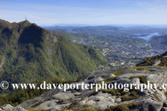Footpath trail on Mount Floyen, Bergen