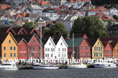 Wooden Hanseatic buildings at the Bryggen, Bergen