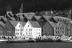 Wooden Hanseatic buildings at the Bryggen, Bergen