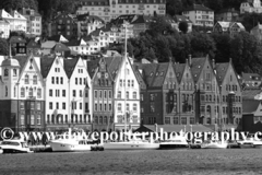 Wooden Hanseatic buildings at the Bryggen, Bergen