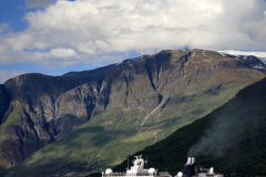 Cruise ship MSC Orchestra, in the harbour at Flam
