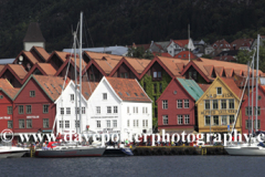 Wooden Hanseatic buildings at the Bryggen, Bergen