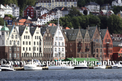 Wooden Hanseatic buildings at the Bryggen, Bergen