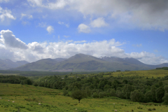 The Ben Nevis mountain range from Spean Bridge