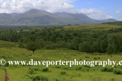 The Ben Nevis mountain range from Spean Bridge