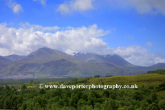 The Ben Nevis mountain range from Spean Bridge