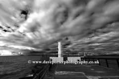 The breakwater pier in Ayr town