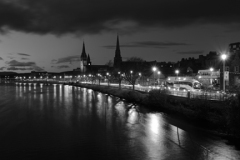 Night view, River Ness, Inverness city