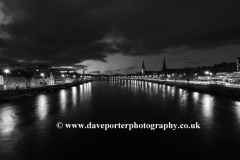 Night view, River Ness, Inverness city