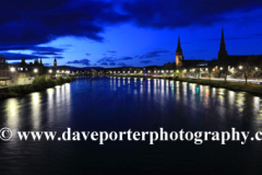 Night view, River Ness, Inverness city