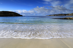The sandy beach at Achmelvich village