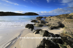 The sandy beach at Achmelvich village