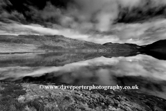 Reflections in Loch Gleann Dubh, Kylesku village