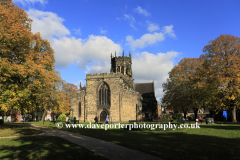 Autumn, St Marys church, Stafford town