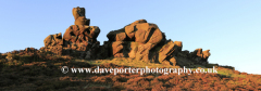 Sunset, rock formations of the Ramshaw Rocks
