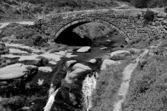 River Dane waterfalls at Three Shires Head, the meeting point of three counties