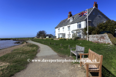 Summer view along Orford Quay, Orford village