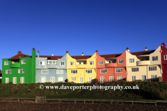 The Headlands, colourful homes, Thorpeness village