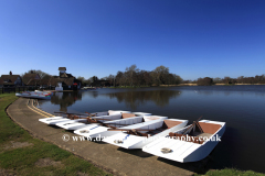 Wooden rowing boats, the mere, Thorpeness village