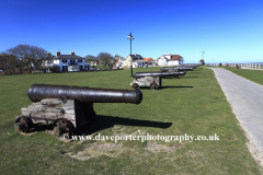 Canons at Gun Hill, promenade, Southwold town