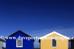 Colourful wooden Beach huts, Southwold town