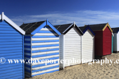 Colourful wooden Beach huts, Southwold town