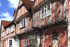 Colorful Half Timber Built Cottages, Lavenham