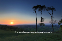 Sunset over Chanctonbury Ring, South Downs