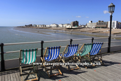 Deckchairs on the Victorian Pier, Worthing town