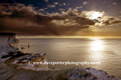 Winter dawn, the cliffs and Beachy Head Lighthouse