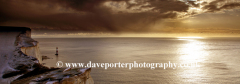 Winter dawn, the cliffs and Beachy Head Lighthouse