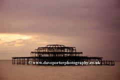 Stormy skies over the Brighton West Pier