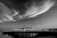 Dramatic Sunset clouds over Brighton Pier