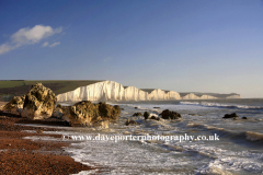 The 7 sisters cliffs from Hope Gap, Seaford Head