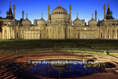 Dusk at Brighton Pavilion, Brighton City