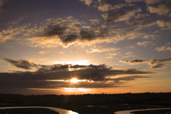 Sunset, Ox Bow river meander, Cuckmere River Haven