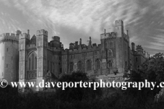 Winter view, Arundel castle; Arundel town