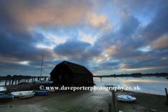 Dusk colours over Bosham boating harbour