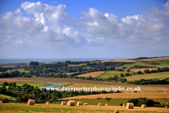Harvest Straw Bales, river Adur valley, Lancing village