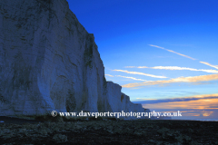 Dawn over the White Chalk Cliffs at Seaford Head