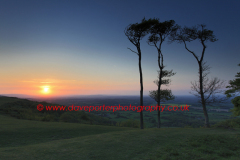 Sunset over Chanctonbury Ring, South Downs