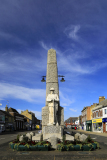 The War memorial in Broad Street, March town, Cambridgeshire; England, UK