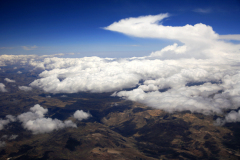 Clouds from a Plane over the Andes Mountains, Peru