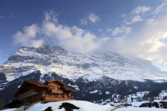 Swiss Chalet, Grindelwald with the Eiger Mountain