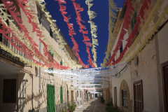 Colourfull ribbons in Inca town, Mallorca