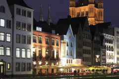 Ornate buildings in the Fischmarket area of Cologne